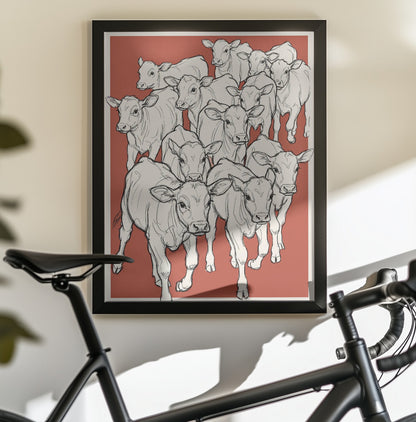 Cow Release - Poster / Art Print - interiör