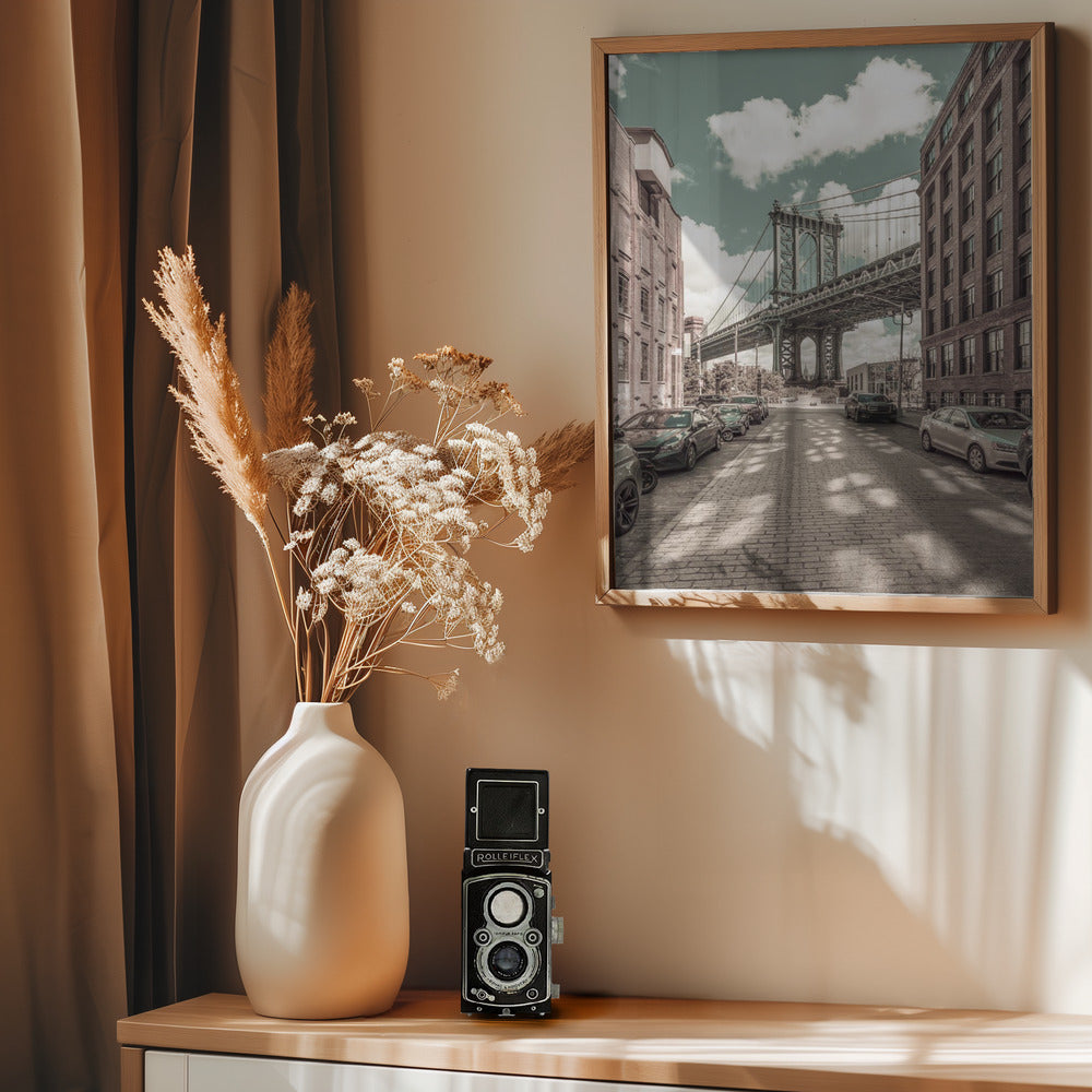 NEW YORK CITY Manhattan Bridge - Poster / Art Print - interiör