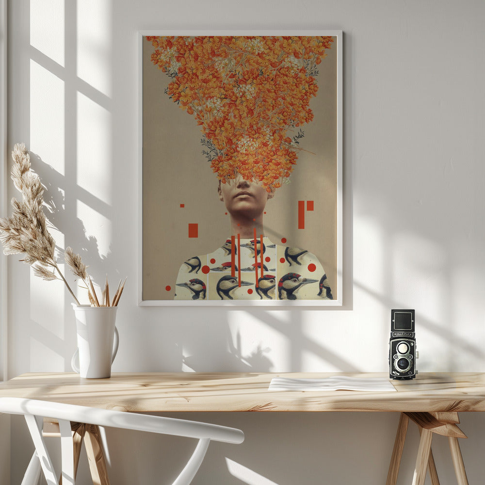 Bird Flight In Autumn - Poster / Art Print - interiör