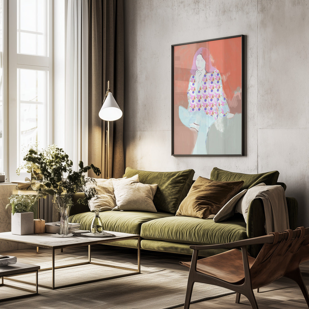 Pyjama Woman 2 - Poster / Art Print - interiör