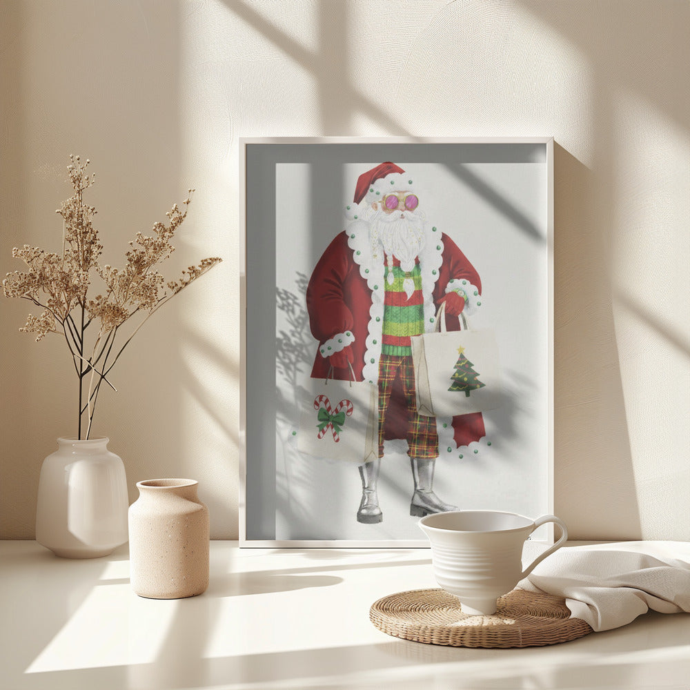 Santa Goes Shopping - Poster / Art Print - interiör