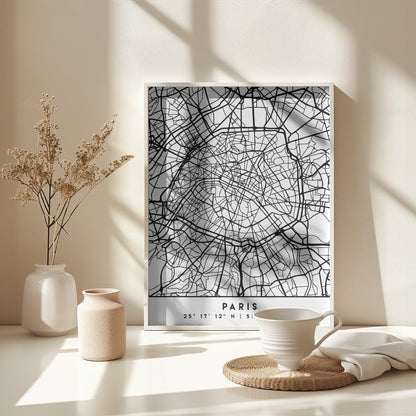 Black Maps 64 - Poster / Art Print - interiör