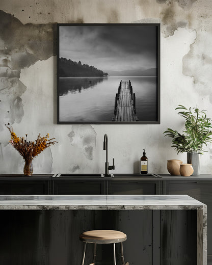 Lake view with Pier II - Poster / Art Print - interiör