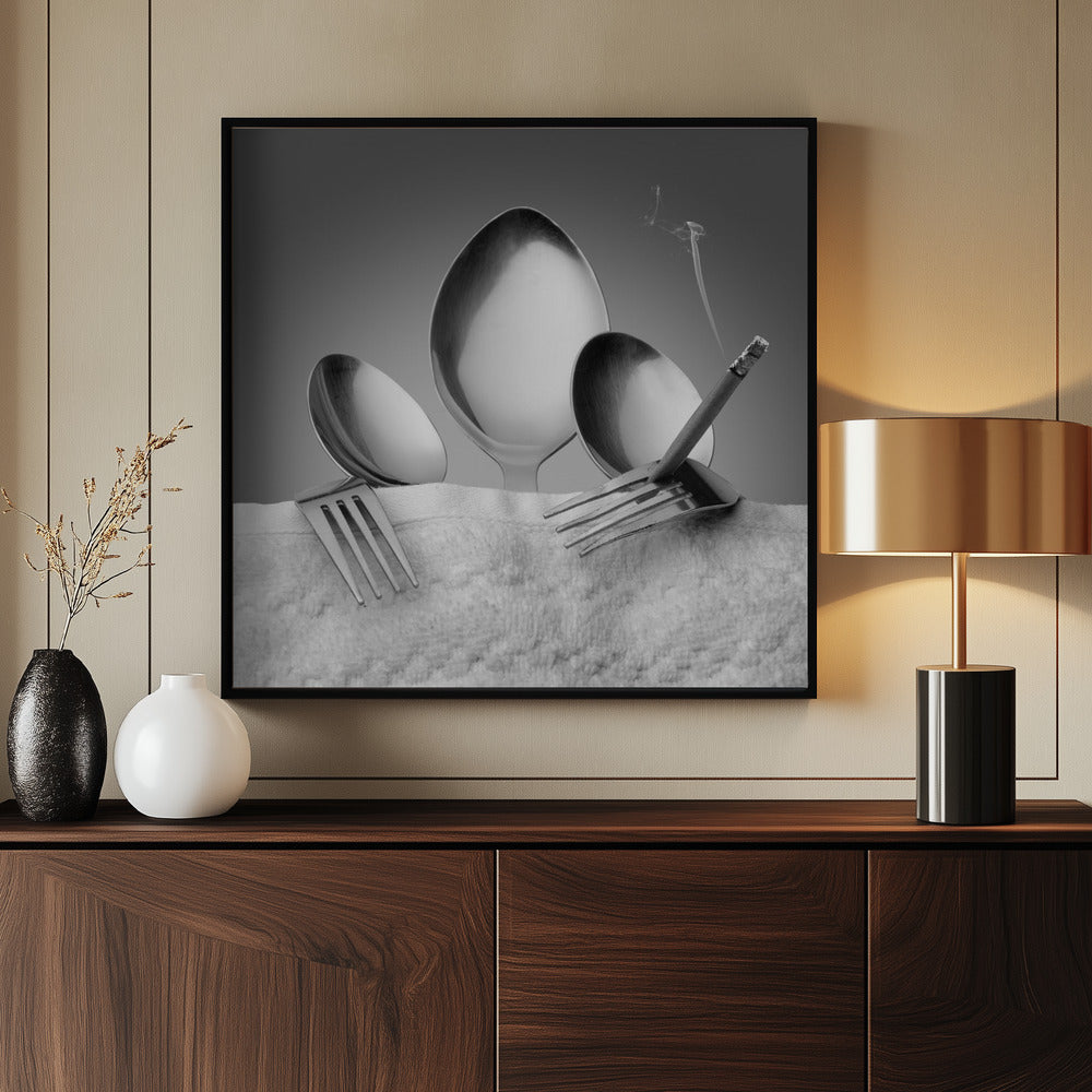 Kitchen After Hours - Poster / Art Print - interiör