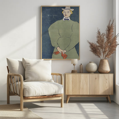 Woman Holding Gloves (1896) - Poster / Art Print - interiör