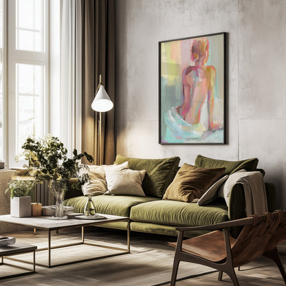 Woman Posing - Poster / Art Print - interiör