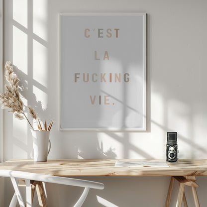 C'est la fucking vie - Poster / Art Print - interiör