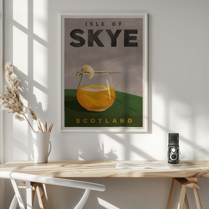 Isle Of Skye Scotland Scotch Cocktail Travel Poster - Poster / Art Print - interiör