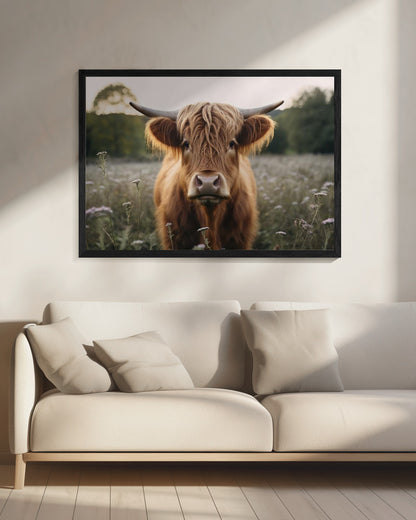Highland Cow - Poster / Art Print - interiör