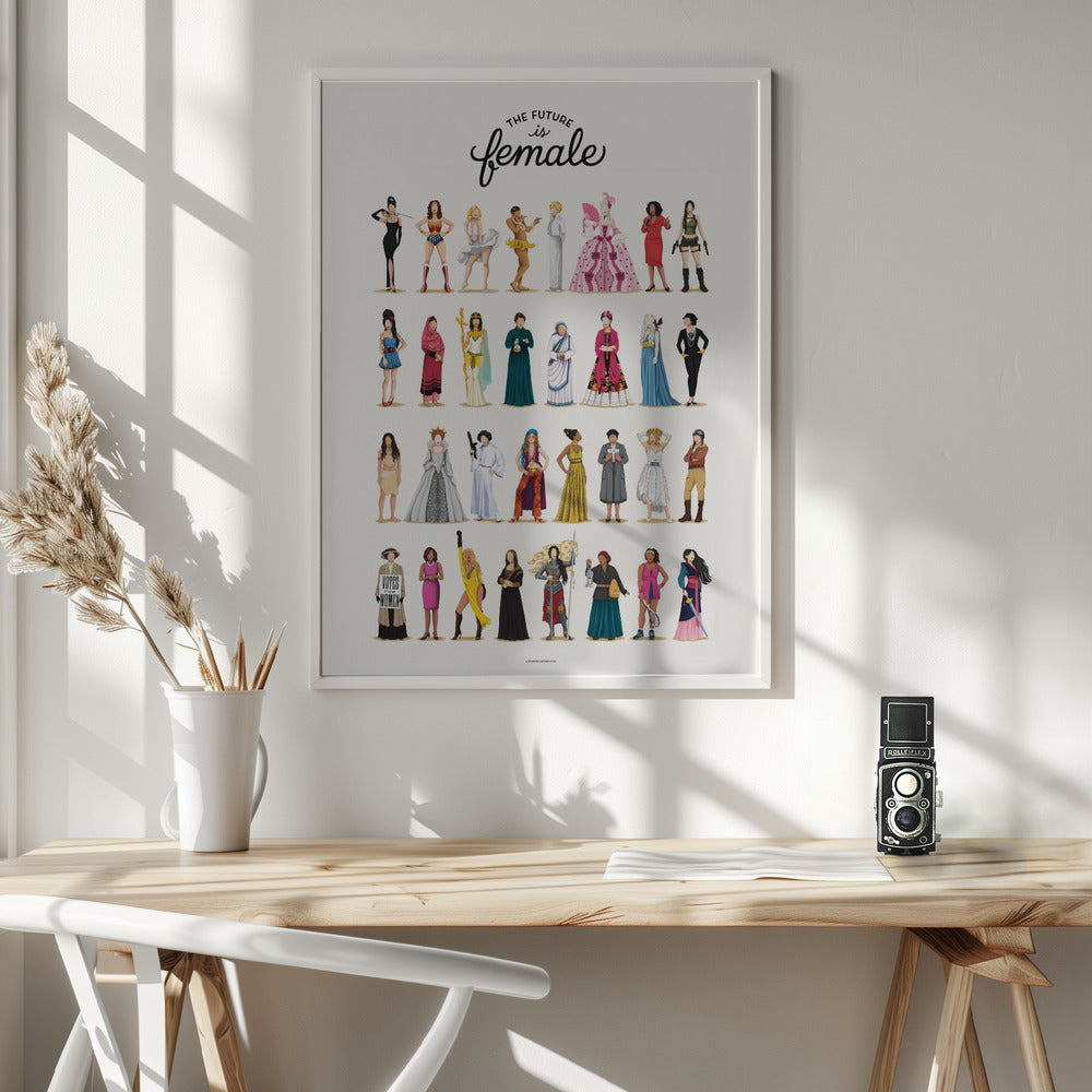 The Future is Female - Poster / Art Print - interiör