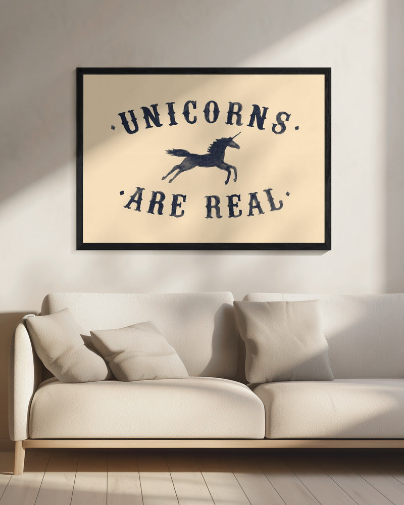 Unicorns Are Real Ii - Poster / Art Print - interiör