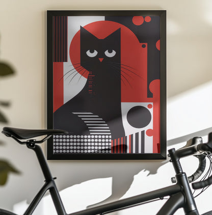 The Abstract Cat - Poster / Art Print - interiör
