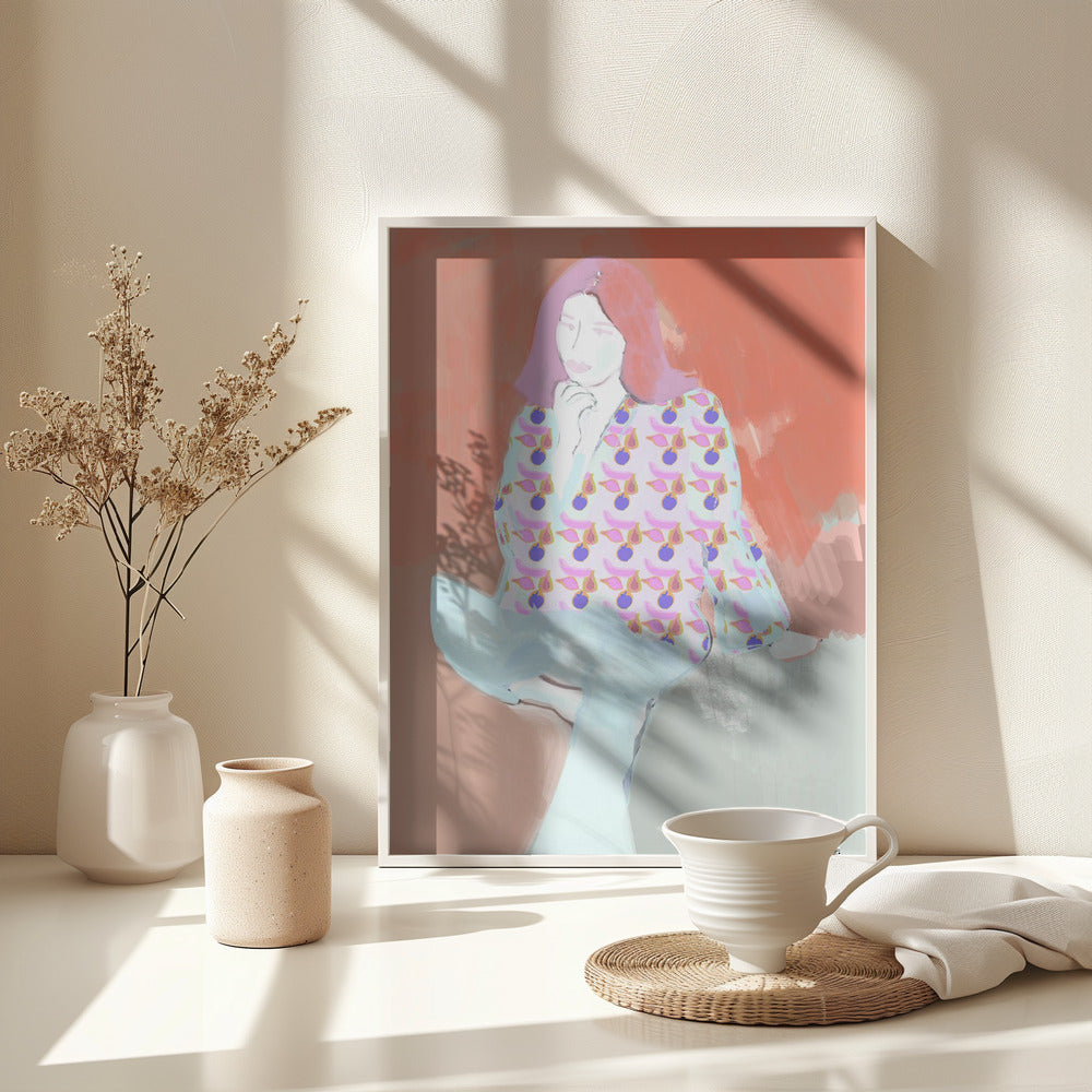 Pyjama Woman 2 - Poster / Art Print - interiör