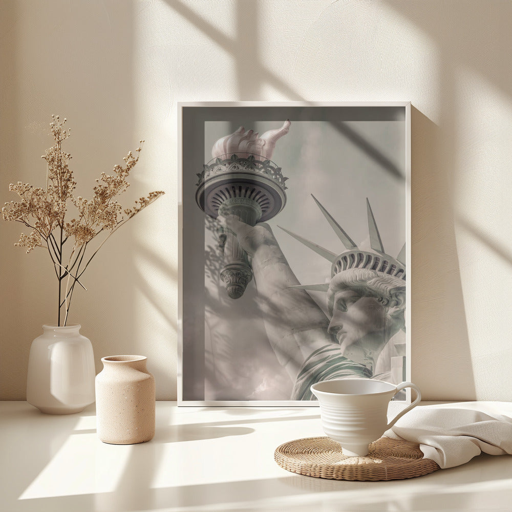 NEW YORK CITY Statue of Liberty | urban vintage style - Poster / Art Print - interiör