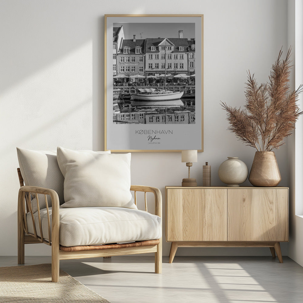 Serene Nyhavn Reflections - Poster / Art Print - interiör