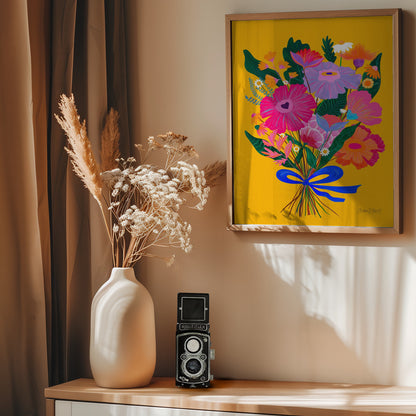Eclectic Flowers - Poster / Art Print - interiör