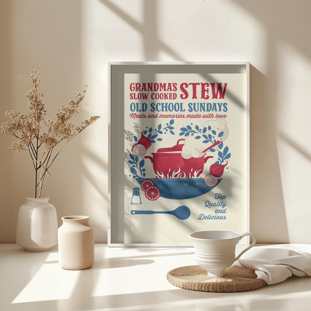 Grandmas Stew kitchen print - Poster / Art Print - interiör