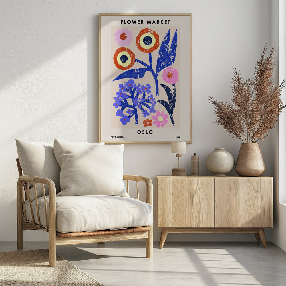 Flower Market. Oslo - Poster / Art Print - interiör