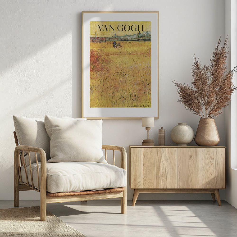 Wheat Field With View of Arles (1888) - Poster / Art Print - interiör