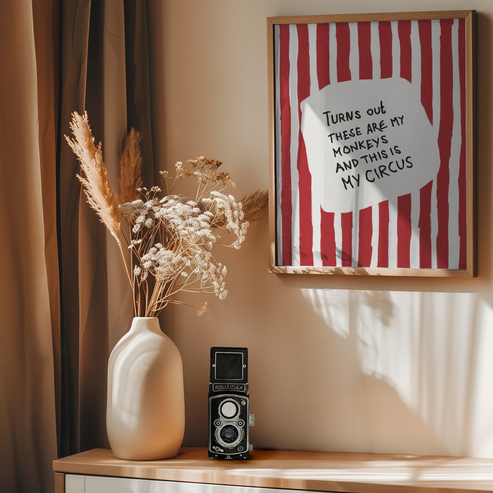 Turns Out These Are My Monkeys - Poster / Art Print - interiör