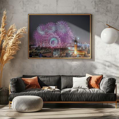 New Year Fireworks - Poster / Art Print - interiör