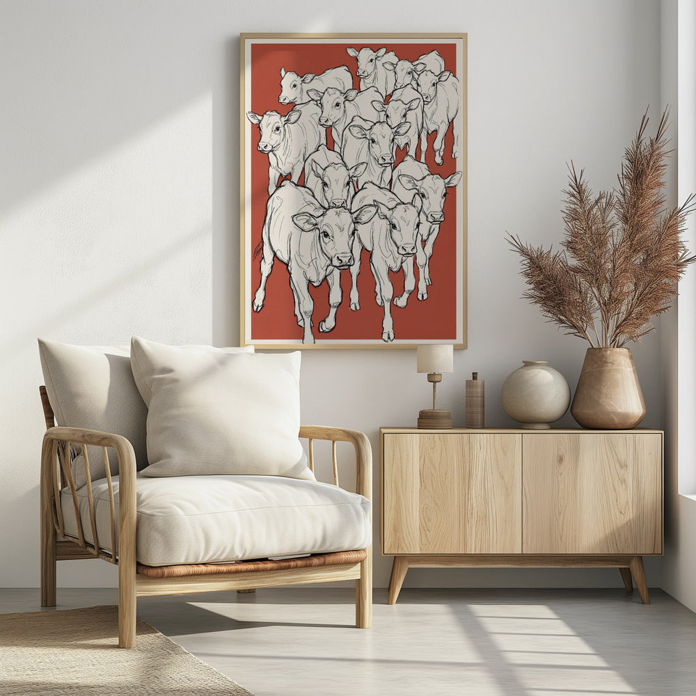 Cow Release - Poster / Art Print - interiör