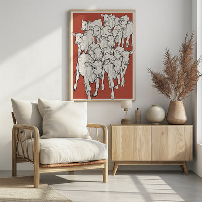 Cow Release - Poster / Art Print - interiör