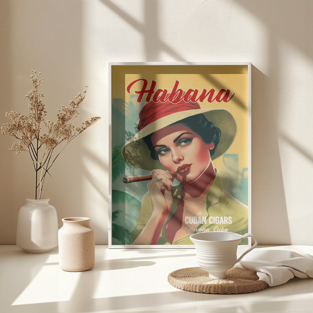 Habana - Cuban Cigars - Poster / Art Print - interiör