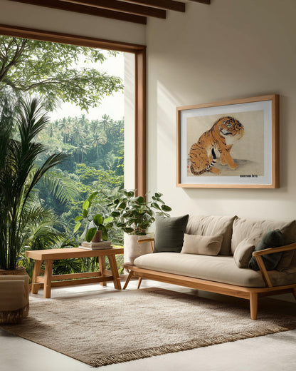 Sitting Tiger (1777) - Poster / Art Print - interiör