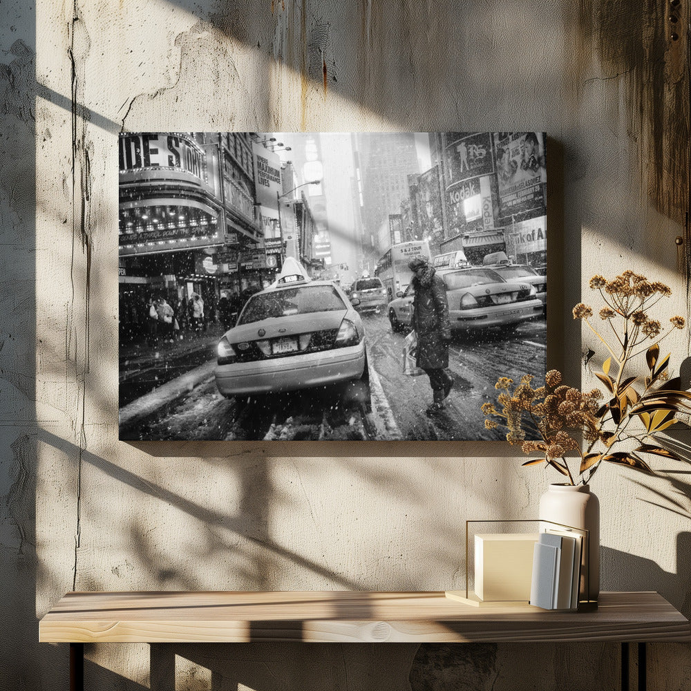 New York in Blizzard - Poster / Art Print - interiör