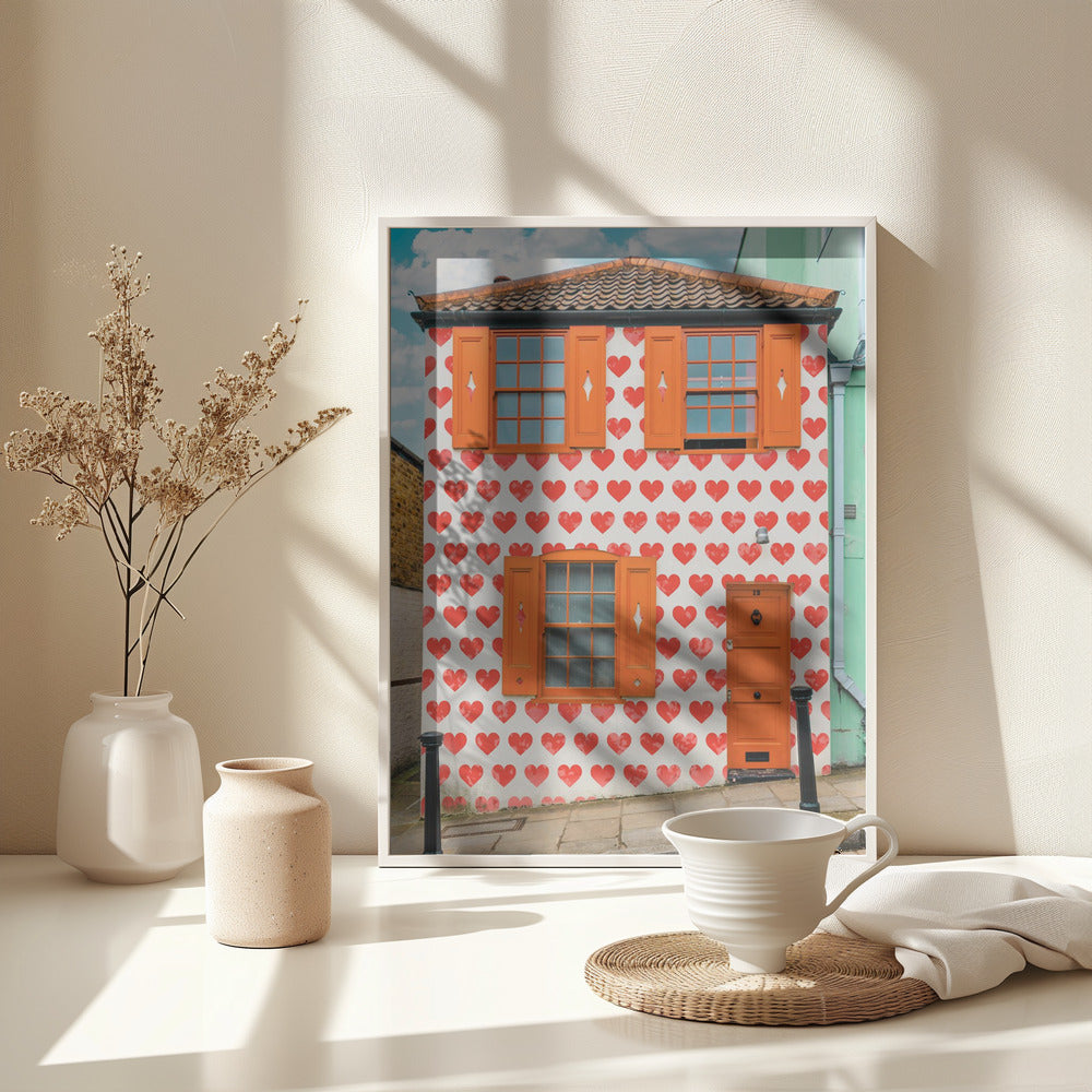 Valentines Day House - Poster / Art Print - interiör