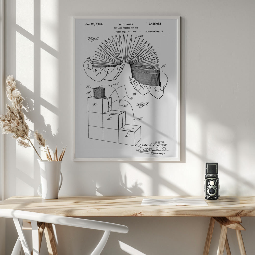 Toy and Process of Use Patent 1947 - Poster / Art Print - interiör