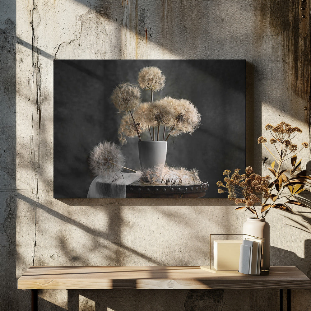 Dandelion Seed Pod - Poster / Art Print - interiör