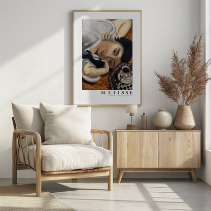 Lorette Con Una Tazza Di Caffe 1916 Boarder - Poster / Art Print - interiör
