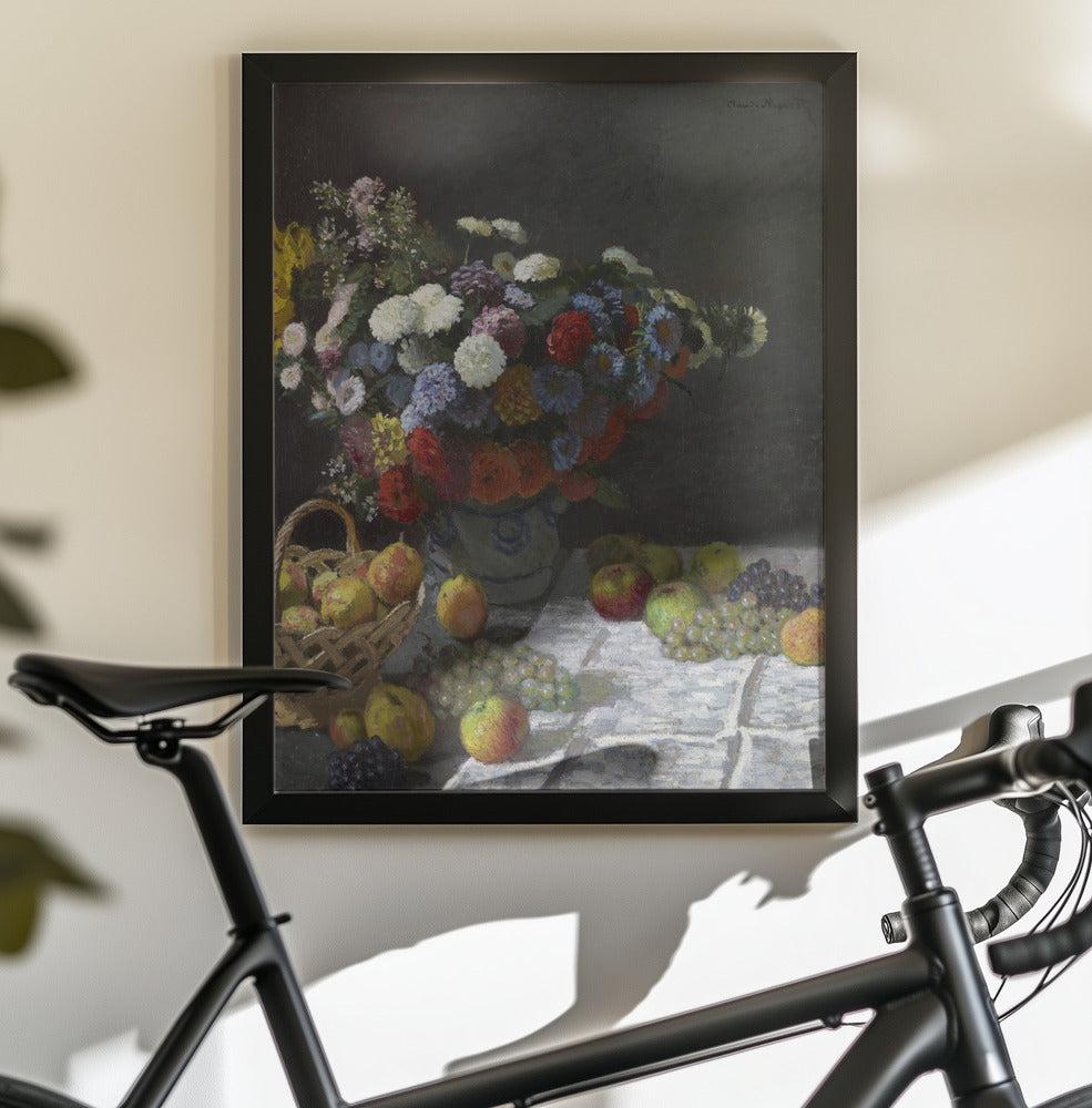 Still Life With Flowers and Fruit (1869) By Claude Monet - Poster / Art Print - interiör