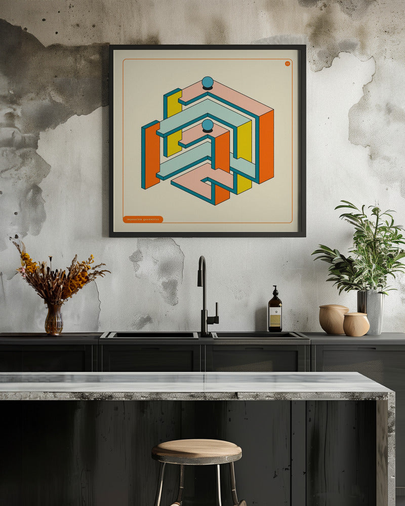 Impossible Geometrics 33 - Poster / Art Print - interiör