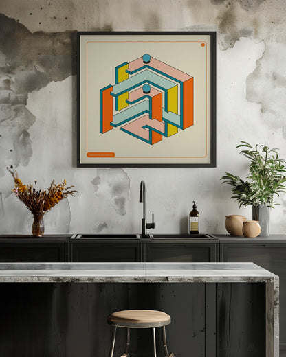 Impossible Geometrics 33 - Poster / Art Print - interiör