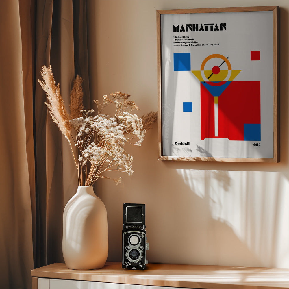 Manhattan Bauhaus Cocktail - Poster / Art Print - interiör