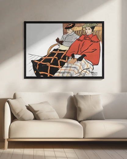 Man and Woman Sitting Together (1897) - Poster / Art Print - interiör