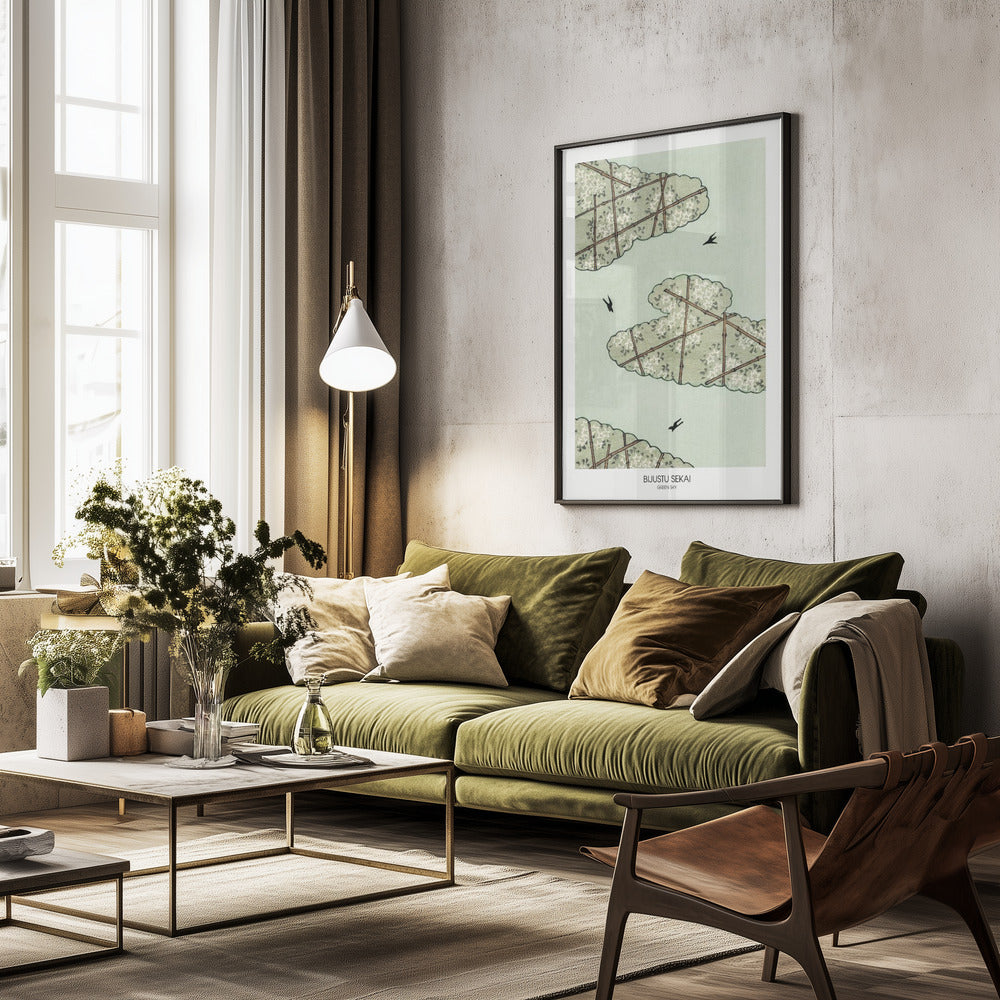 Green Sky - Poster / Art Print - interiör