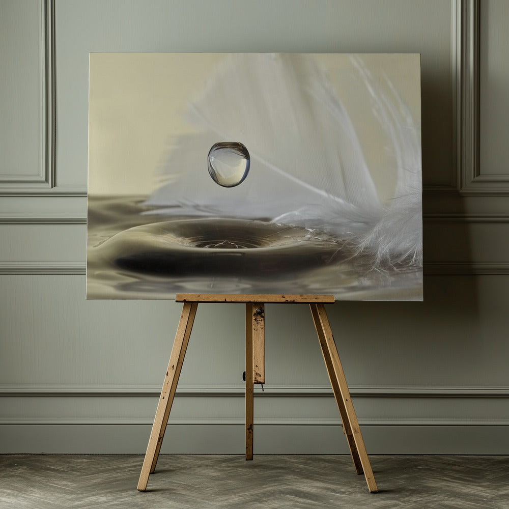 Feathers drop - Poster / Art Print - interiör