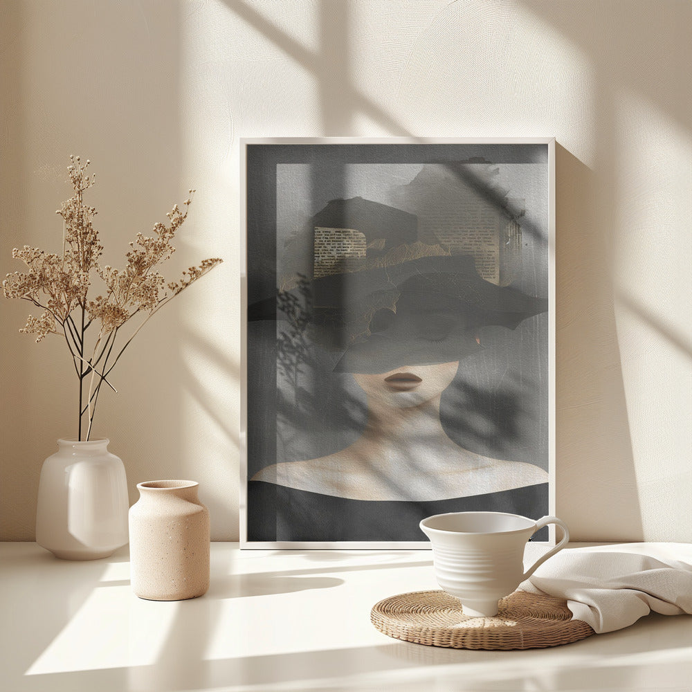 Lady In Hat No 2 - Poster / Art Print - interiör
