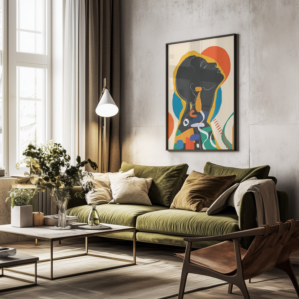 Modern Abstract Woman 1 - Poster / Art Print - interiör