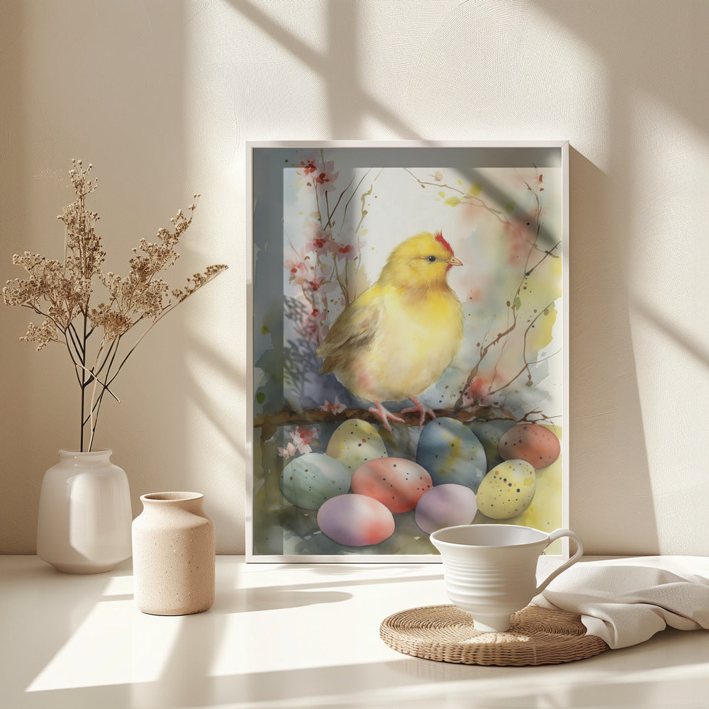 Happy Easter No 2 - Poster / Art Print - interiör