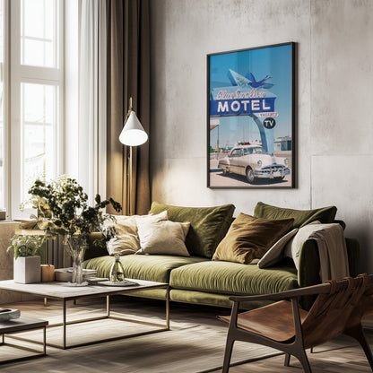 Blue Swallow Motel - Poster / Art Print - interiör