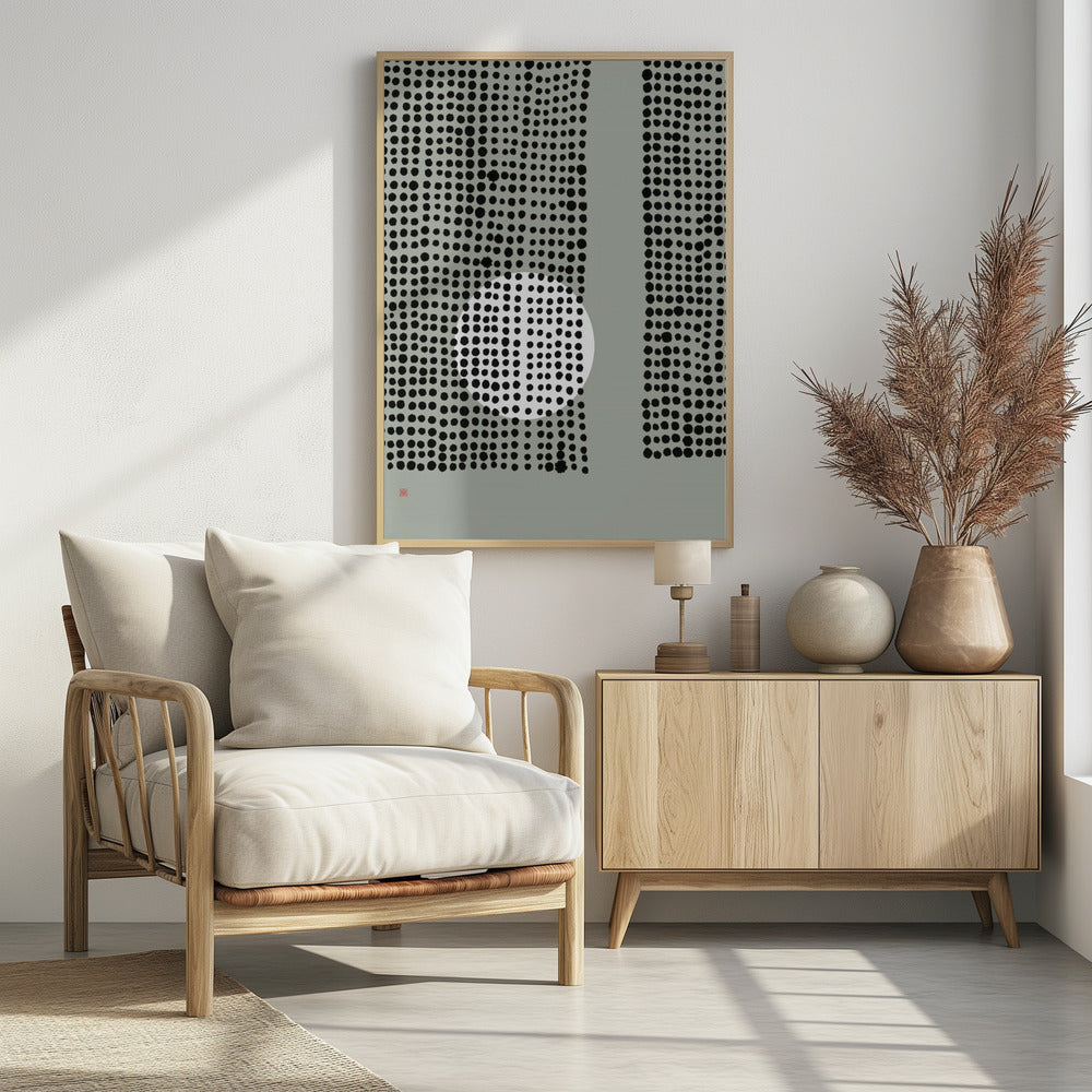 Hidden Moon N°4 | Behind the Curtains - Poster / Art Print - interiör