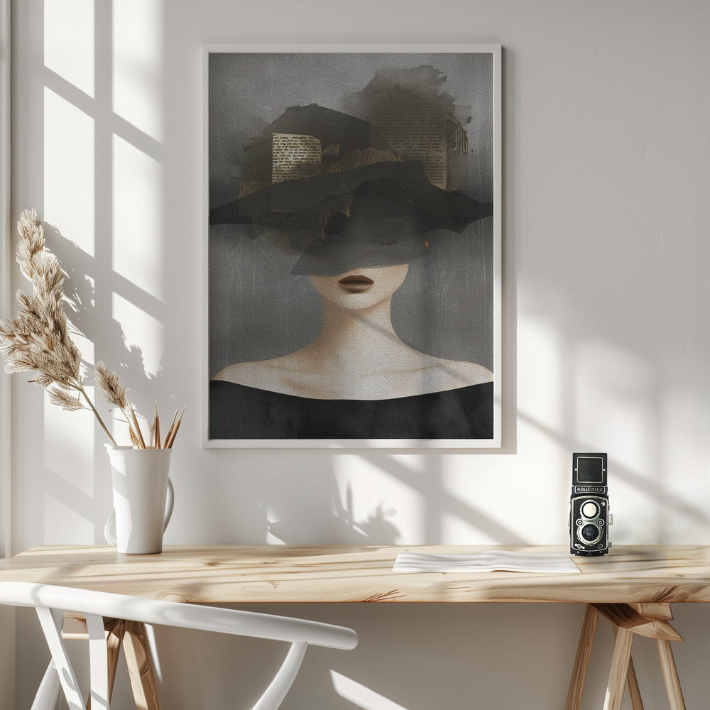 Lady In Hat No 2 - Poster / Art Print - interiör
