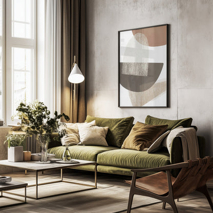Earth Tone Geometric Art - Poster / Art Print - interiör