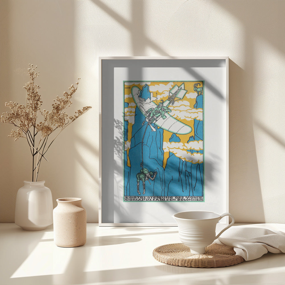 First Ascent of Monte Domapozza In the Dolomites - Poster / Art Print - interiör