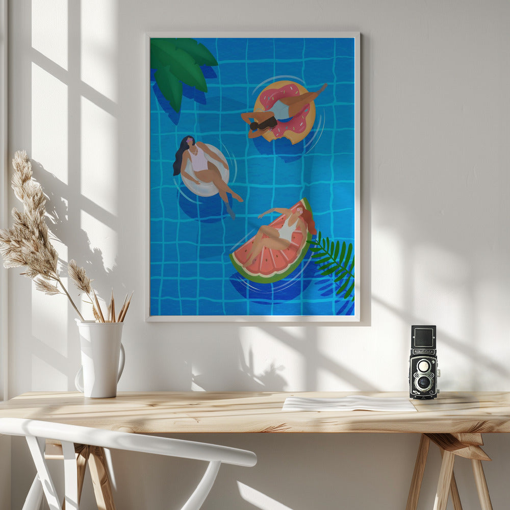 Pool Ladies - Poster / Art Print - interiör